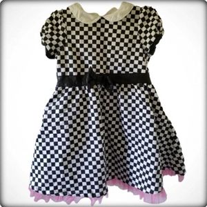 Harajuku Mini black white checkered dress